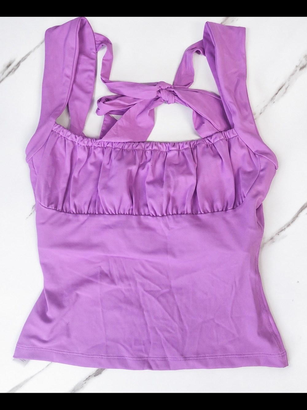 Blogilates Bow Back Tank XS First Bloom Purple Athletic Workout Top NWT